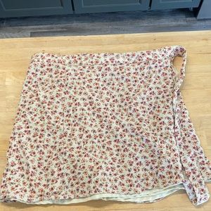 American Eagle Floral Wrap Skirt